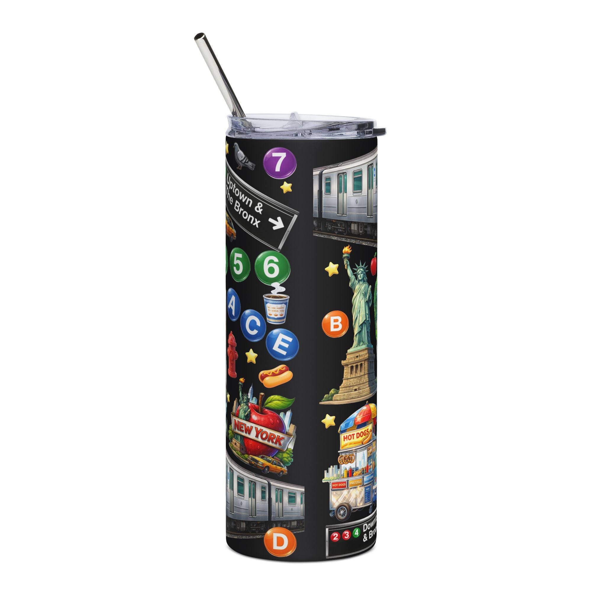 New York City Subway Icons Tumbler | 20oz Stainless Steel Travel Cup