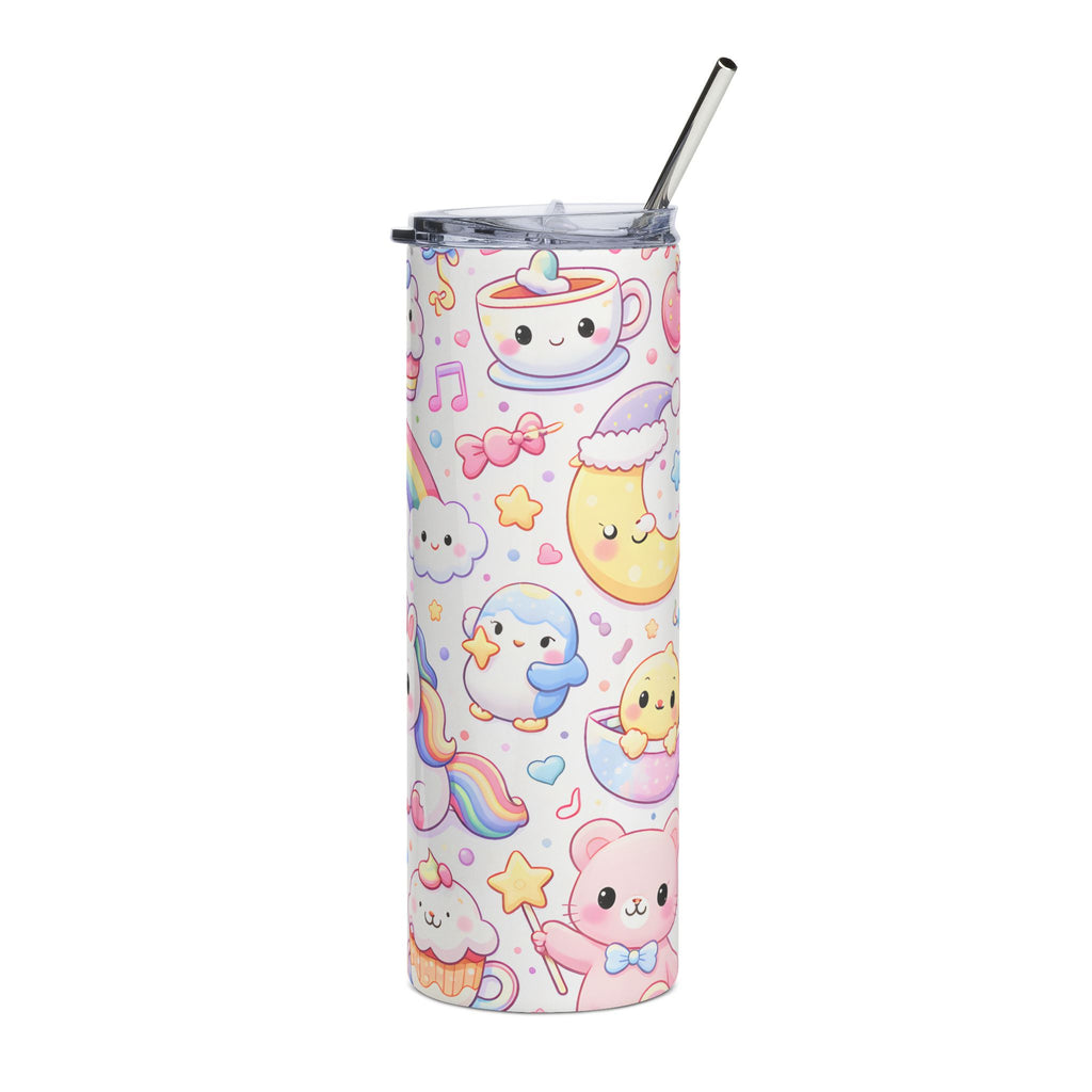 Kawaii Pastel Unicorn and Cute Animals Stainless Steel Tumbler | 20oz