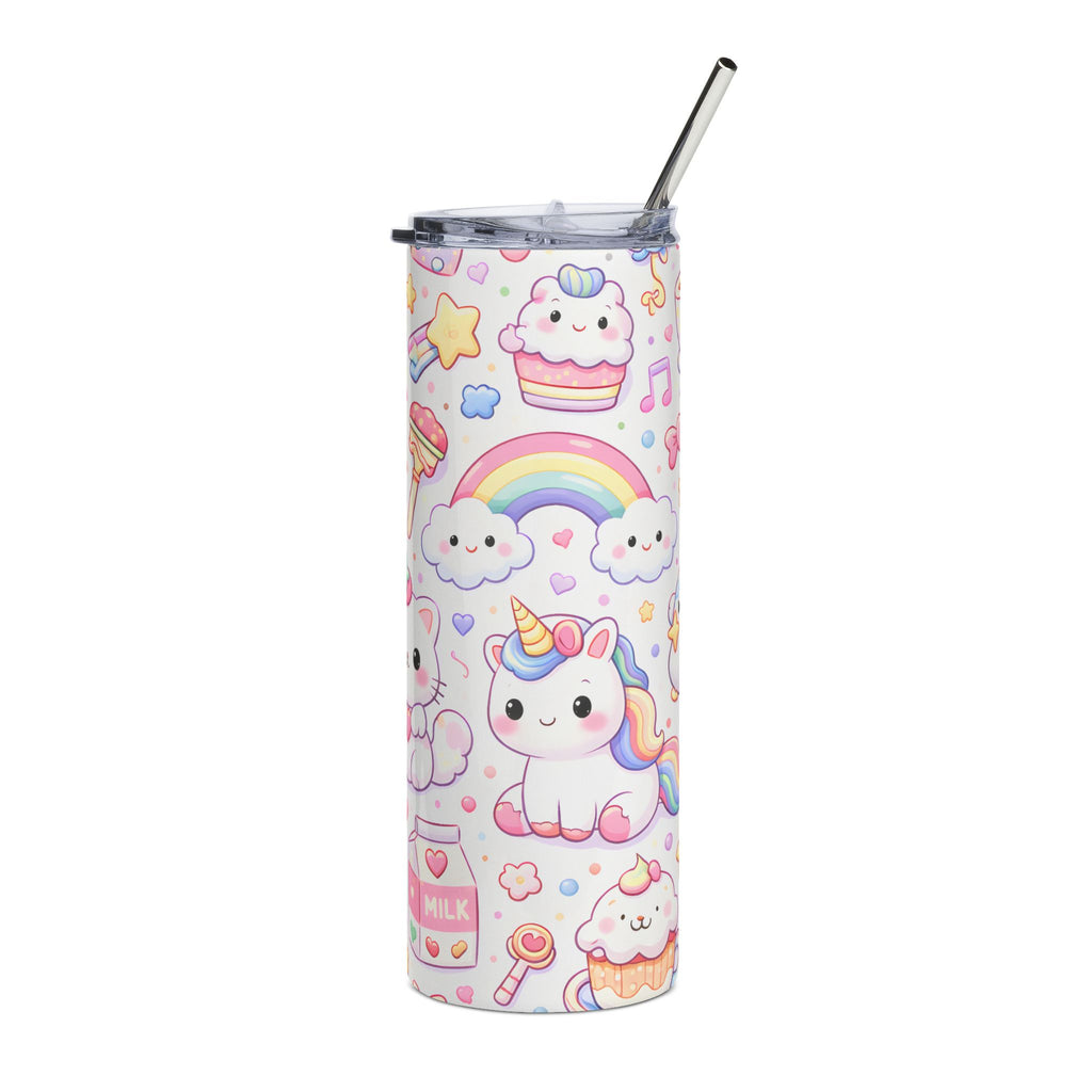 Kawaii Pastel Unicorn and Cute Animals Stainless Steel Tumbler | 20oz