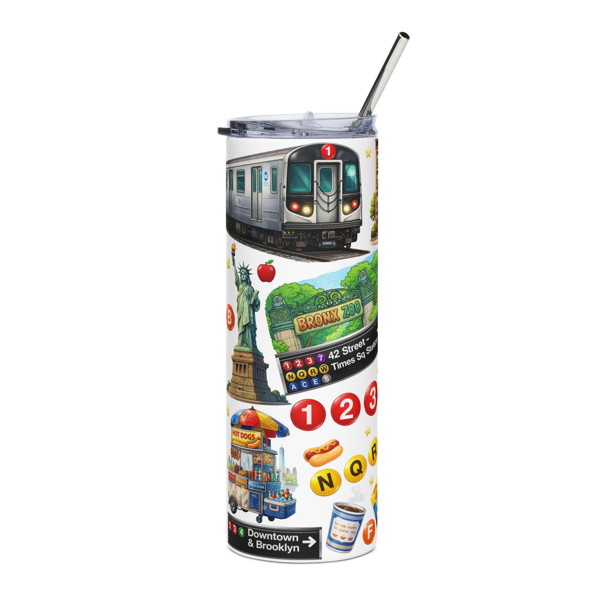 New York City Subway Icons Tumbler | 20oz Stainless Steel Travel Cup