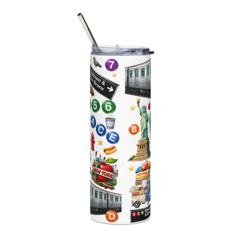New York City Subway Icons Tumbler | 20oz Stainless Steel Travel Cup