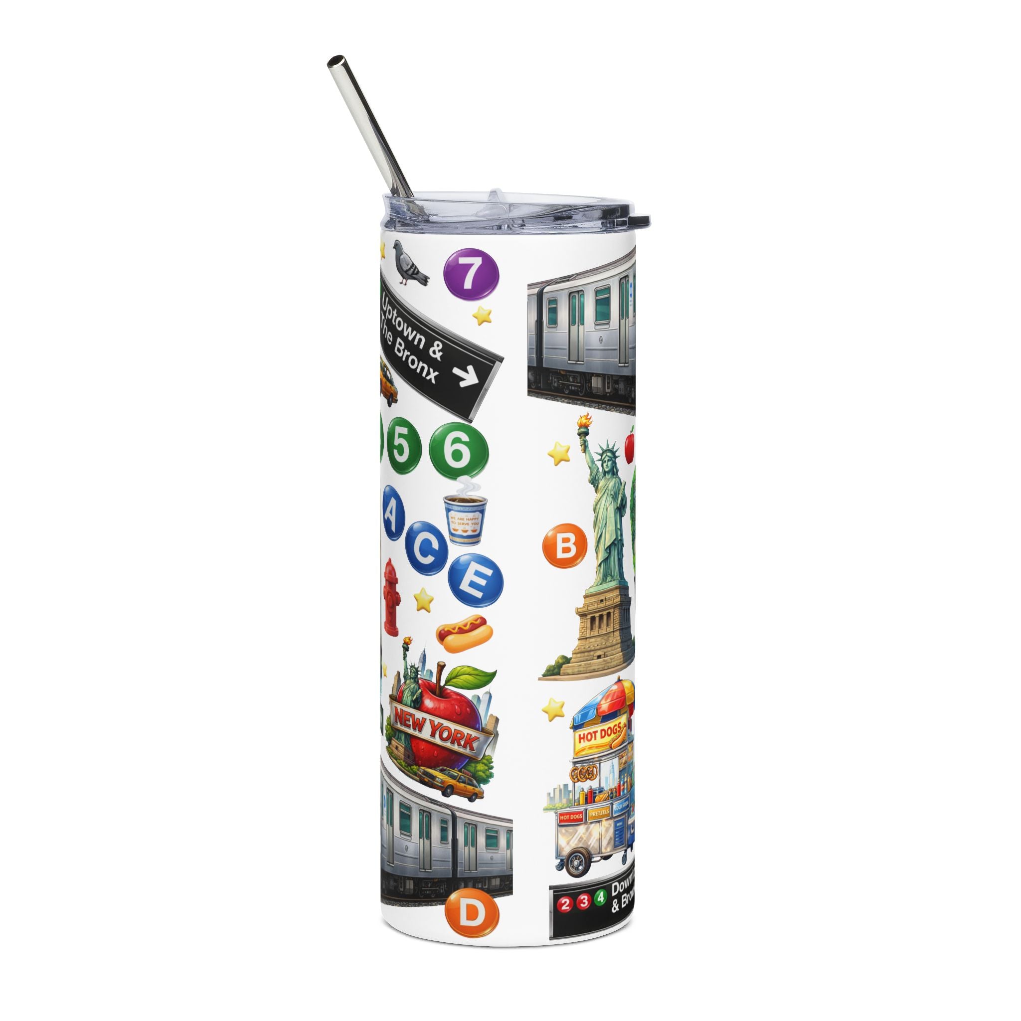 New York City Subway Icons Tumbler | 20oz Stainless Steel Travel Cup