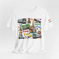 MTA NYC Subway & New York City Collage T-Shirt — Subway, Trains & NYC Highlight Icons Tee